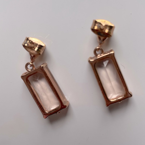 Champagne and Gold Colour Costume Jewellery Earrings - Picture 3 of 3